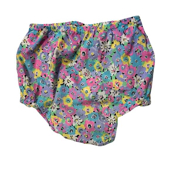 Vintage Floral Dress, Baby 18 M White Pink Purple Floral Print Lace Diaper Cover - Picture 6 of 9